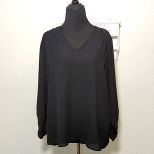 Loft black blouse 